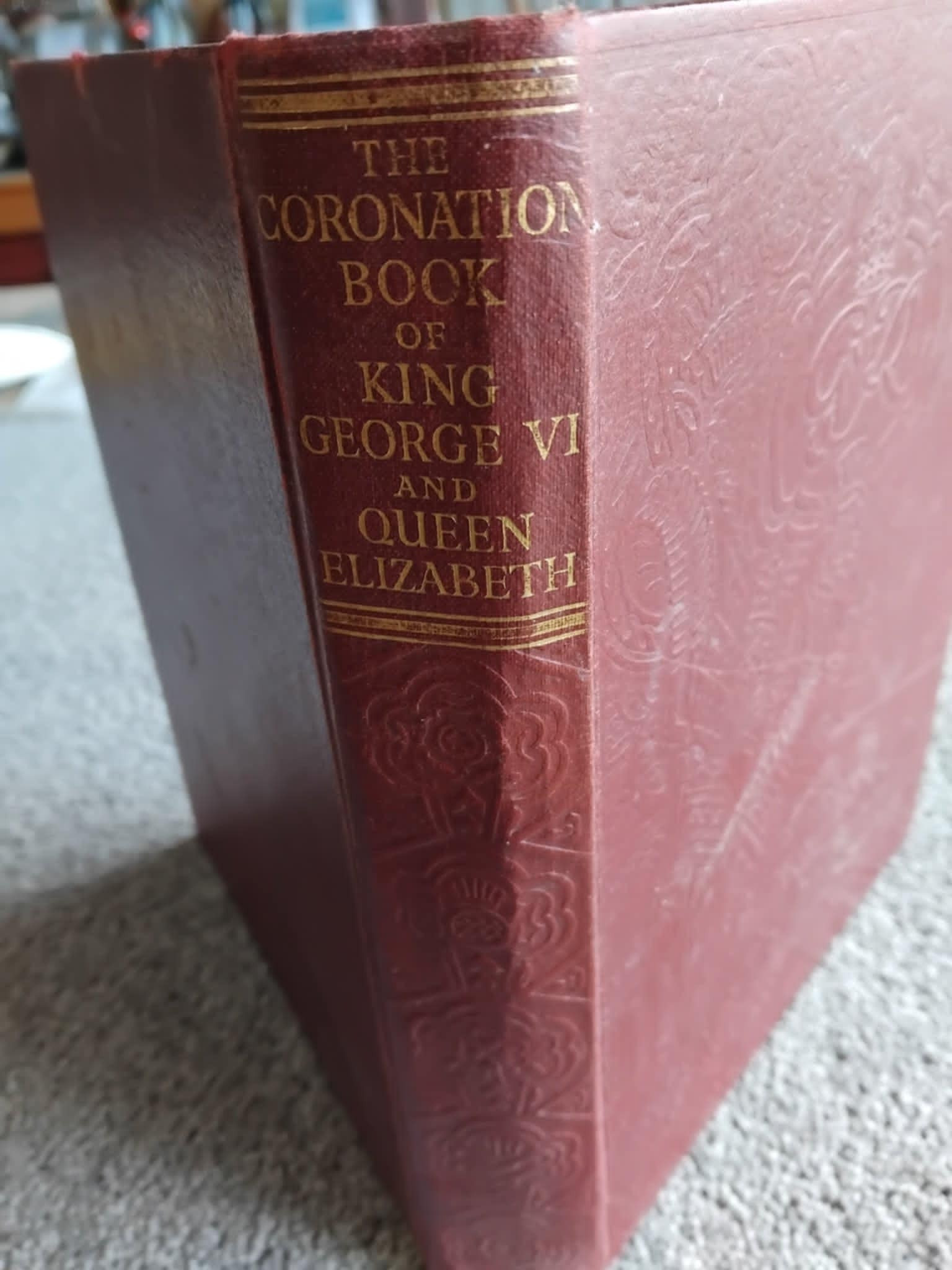 The Coronation Book of King George VI and Queen Elizabeth, Royal History, Vintage Hardcover Rare fin