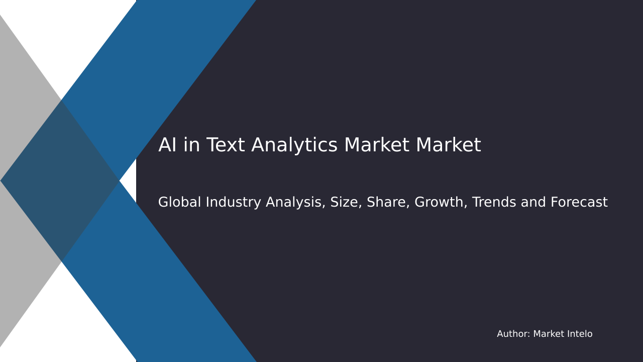 AI in Text Analytics Market Research Report 2033