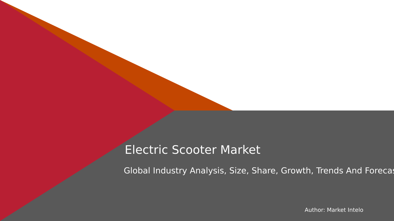 Electric Scooter Market Research Report 2033