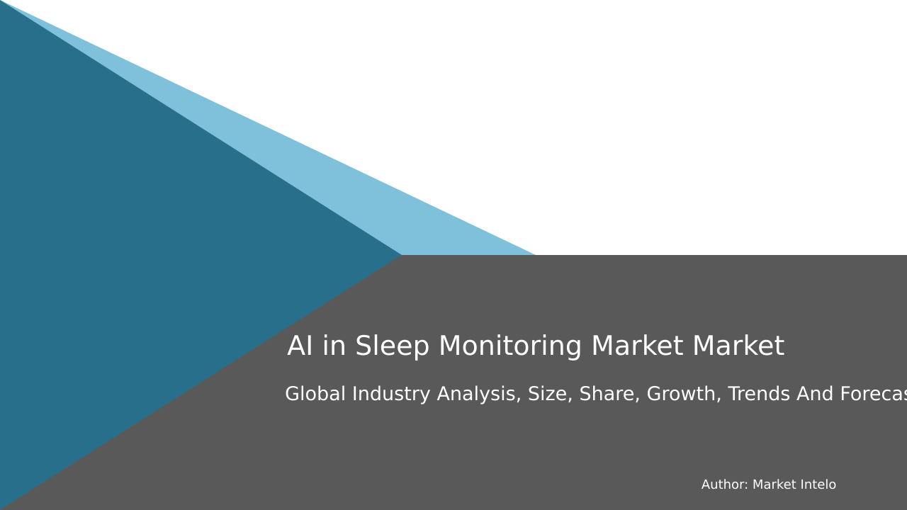AI in Sleep Monitoring Market Research Report 2033